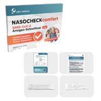 copertina di Tampone Rapido Covid Fai da te NASOCHECK comfort . Self Test per uso personale per ...