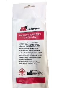 copertina di Martelletto Neurologico di Buck con manico in acciaio, ago e spazzola Manico Nero